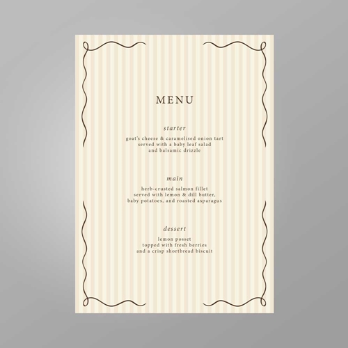 Show details for Maryleybone Muse - Menus