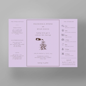 Show details for Soho Soirée - Gatefold Wedding Invite