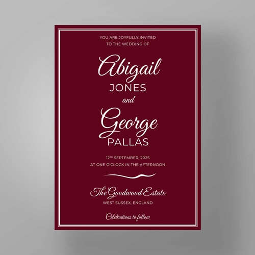 Show details for The Merlot Manor - Wedding Invite