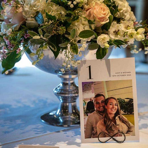 Lucy and Michael Table Number