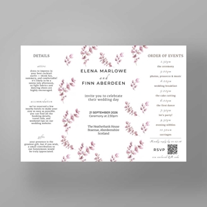 Show details for Blush Petals - Gatefold Wedding Invite