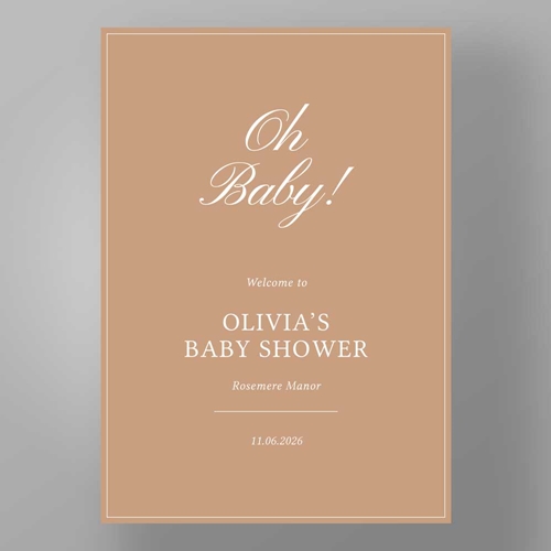 Show details for Oh Baby Baby Shower - Welcome Board - Neutral