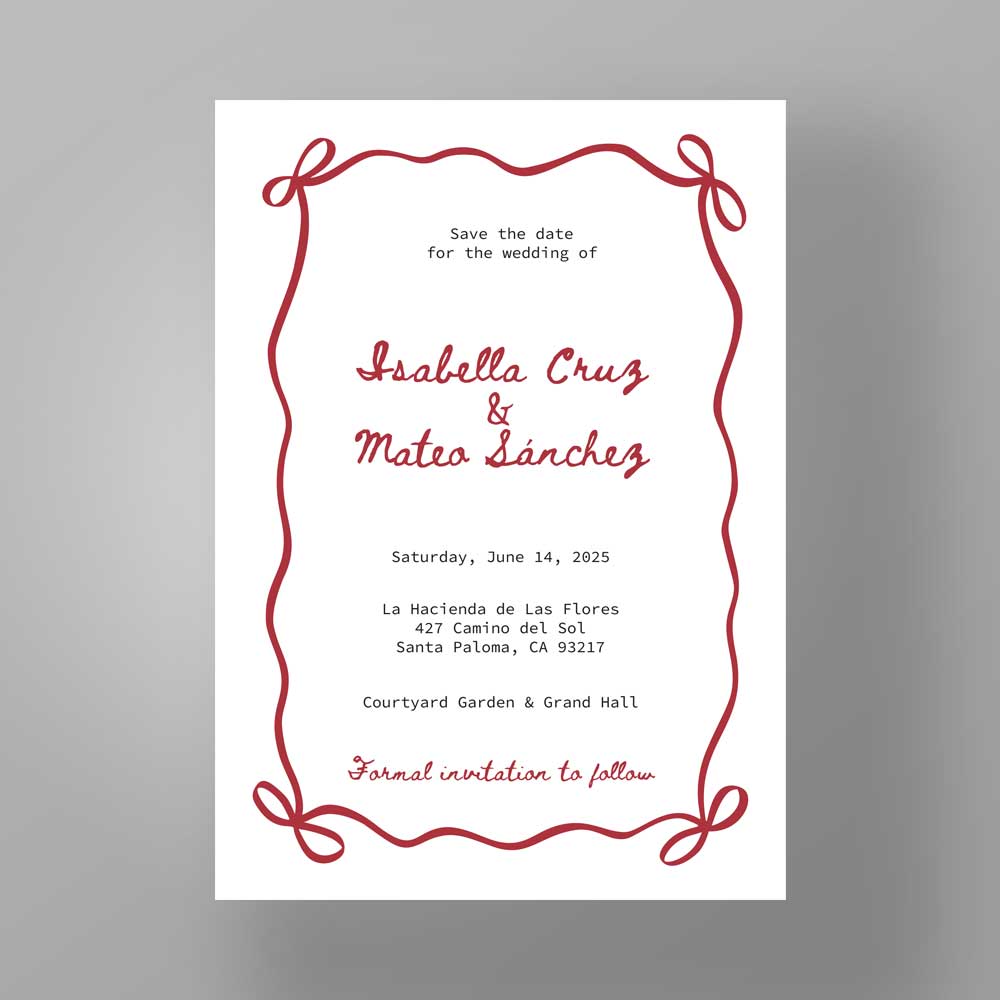 Show details for Bow Bliss - Save the Dates