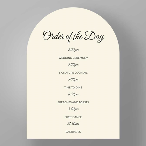 Show details for Ivory Arch - Order of the day