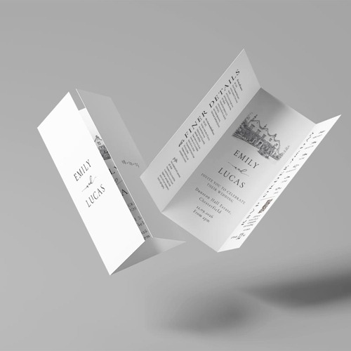 Show details for Venue Sketch - Gatefold Wedding Invite