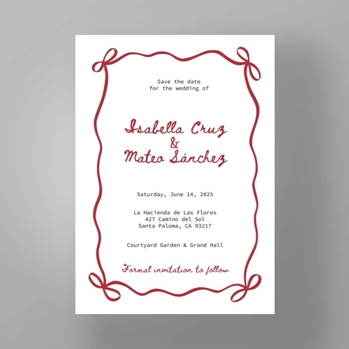 Show details for Bow Bliss - Save the Dates