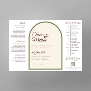 Show details for Merlot Moss - Gatefold Wedding Invite