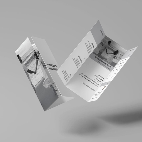Show details for Monochrome Romance - Gatefold Wedding Invite