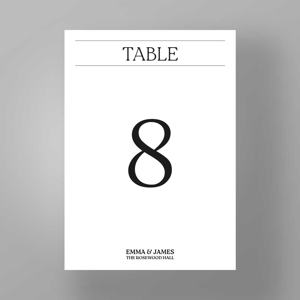 Show details for Headline Love - Table Numbers