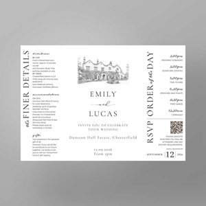 Show details for Venue Sketch - Gatefold Wedding Invite