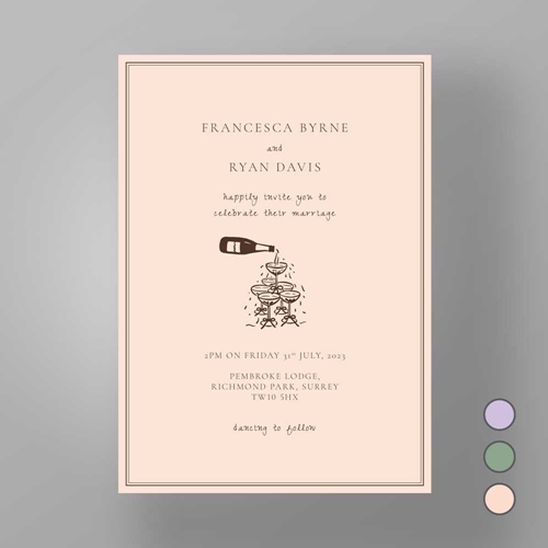 Show details for Soho Soirée - Wedding Invite