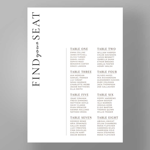 Show details for Kensington Edit - Table Plan