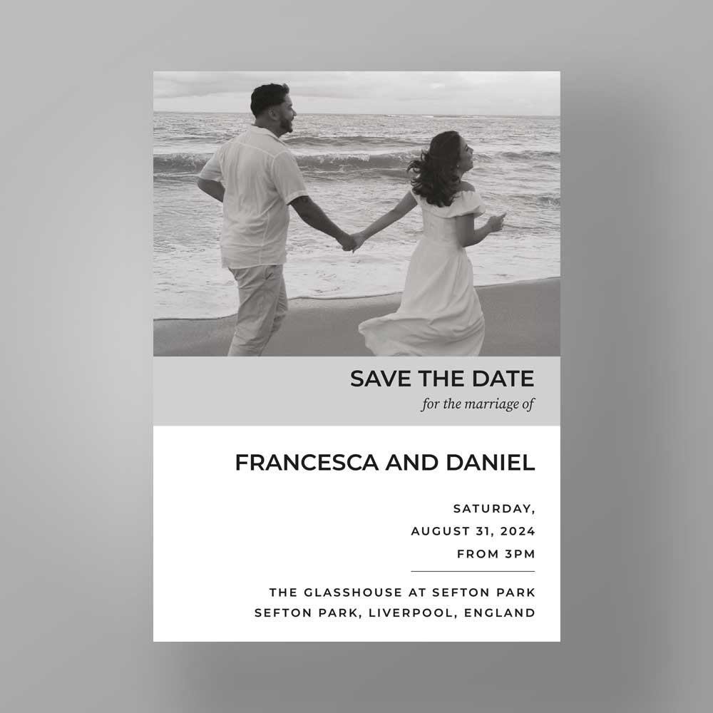 Show details for Monochrome Romance - Save the Dates