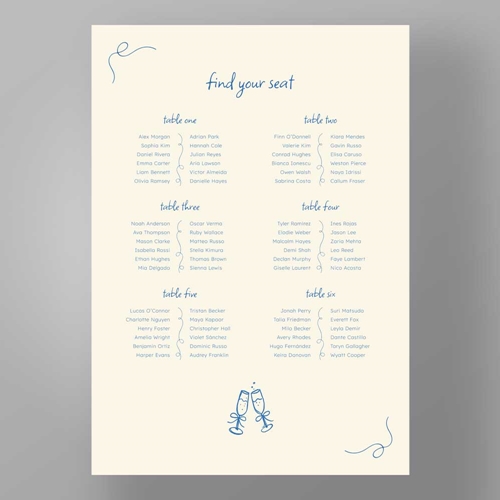 Show details for Belgravia Bloom - Table Plan
