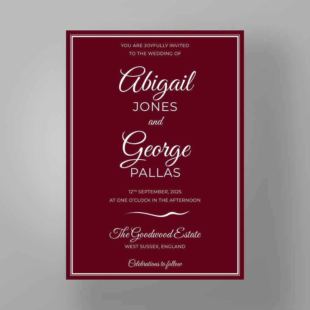 Show details for The Merlot Manor - Wedding Invite