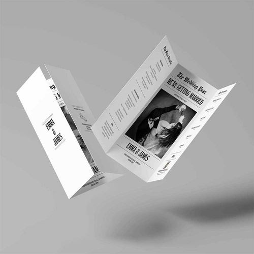 Show details for Headline Love - Gatefold Wedding Invite