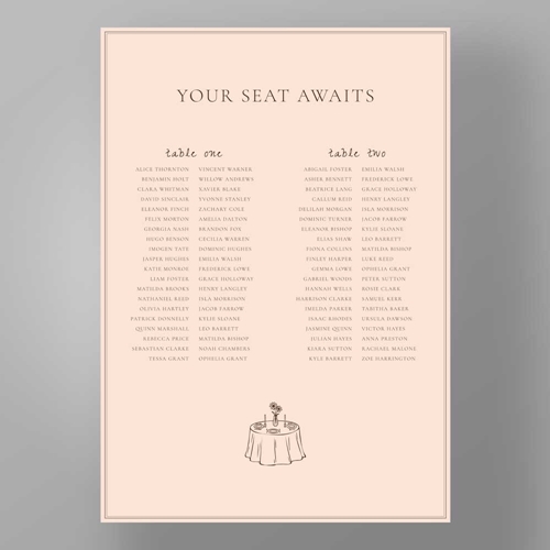 Show details for Soho Soirée - Table Plan