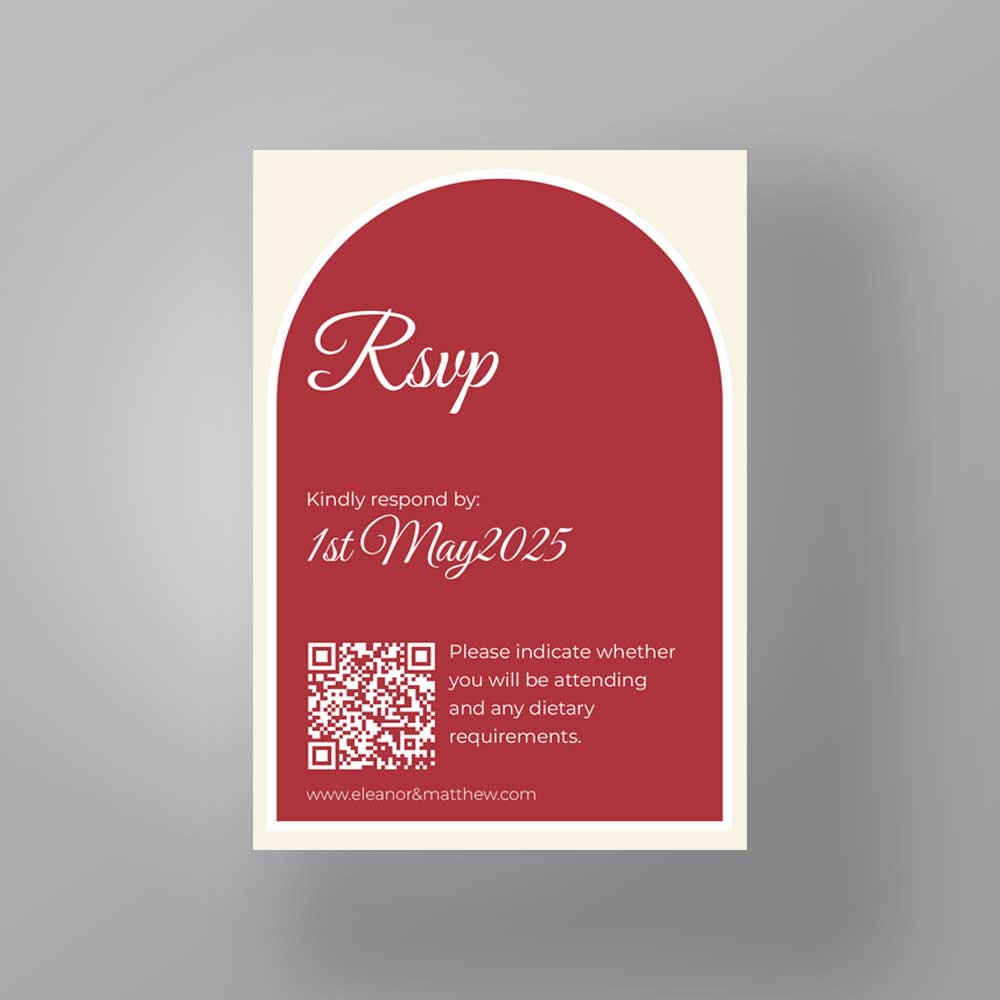 Show details for Ruby Arch -  RSVP Card