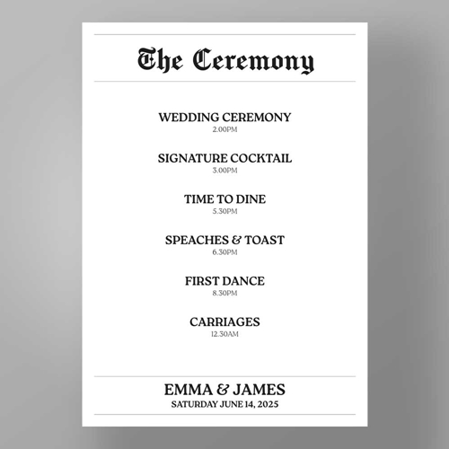 Show details for Headline Love - Order of the day