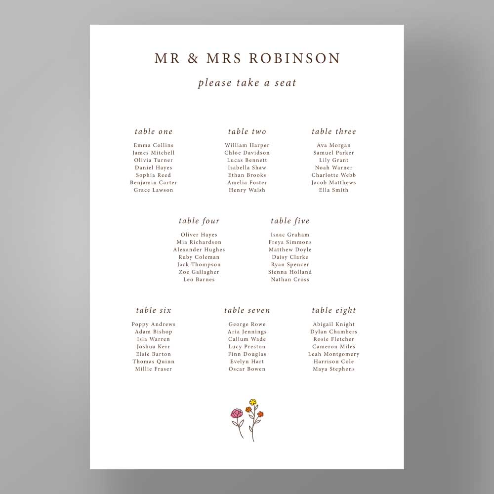 Show details for Maryleybone Muse - Table Plan