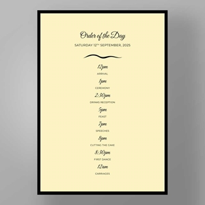 Show details for Mayfair Manor - Order of the day