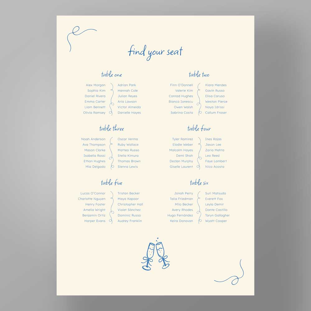 Show details for Belgravia Bloom - Table Plan