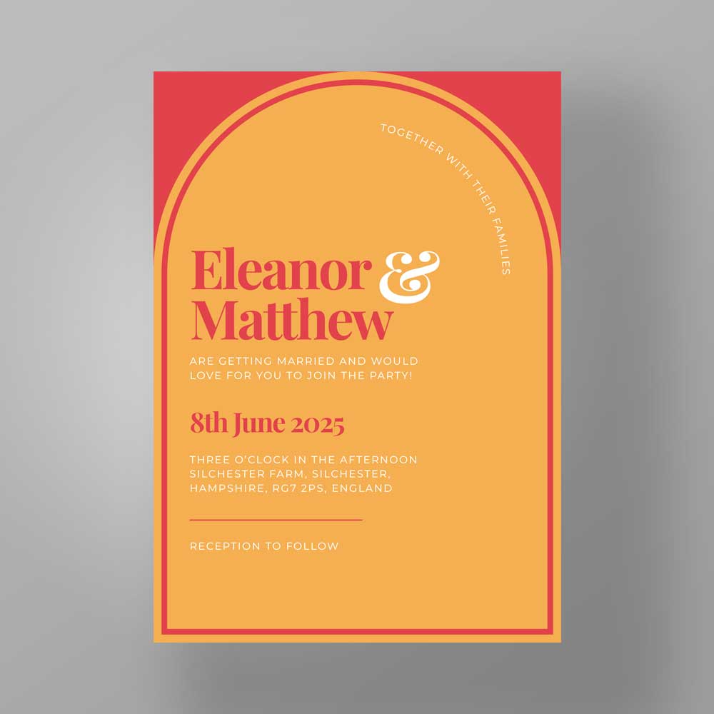 Show details for Carnaby Pop - Wedding Invite