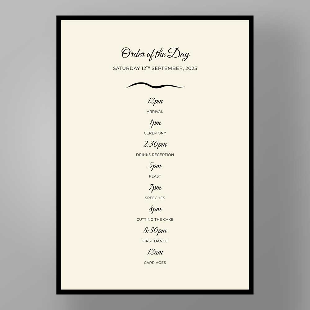 Show details for Mayfair Manor - Order of the day