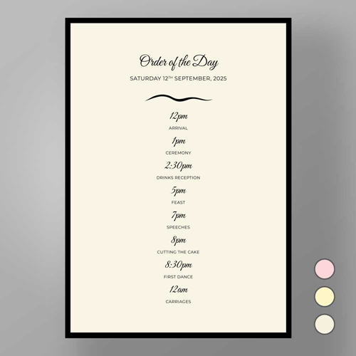 Show details for Mayfair Manor - Order of the day