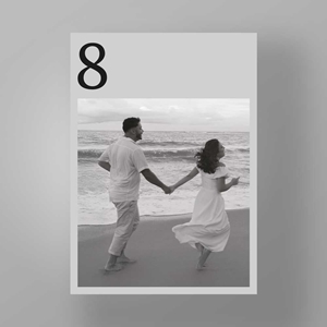 Show details for Monochrome Romance - Table Numbers