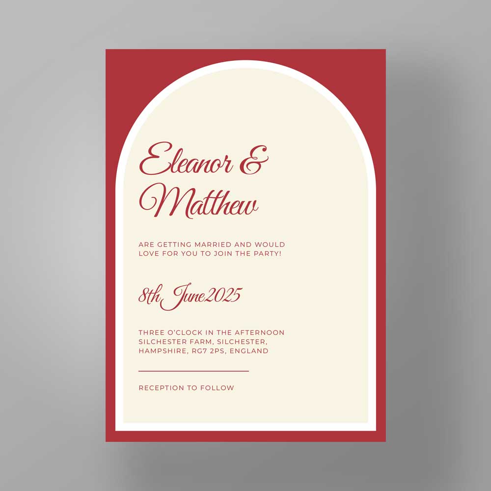 Show details for Ruby Arch - Wedding Invite