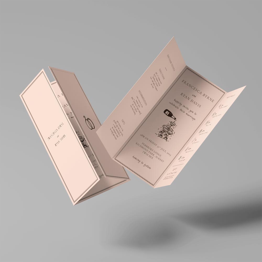 Show details for Soho Soirée - Gatefold Wedding Invite