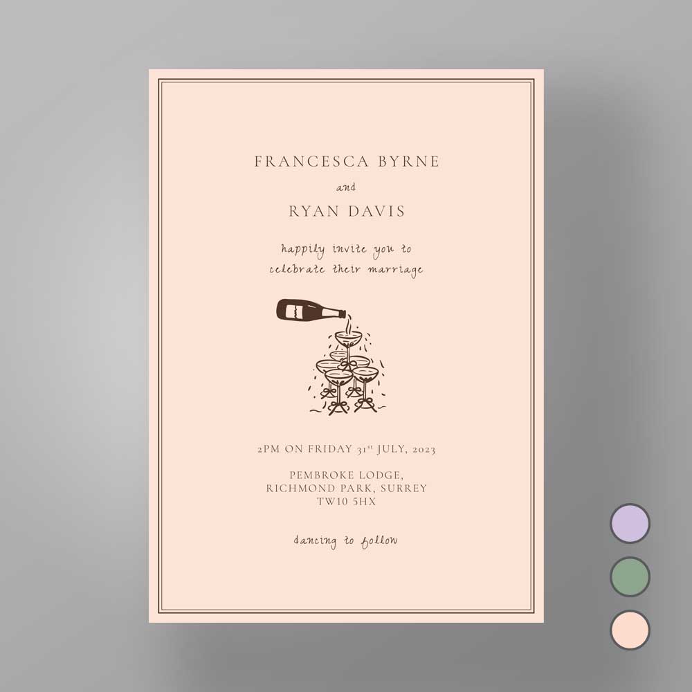 Show details for Soho Soirée - Wedding Invite