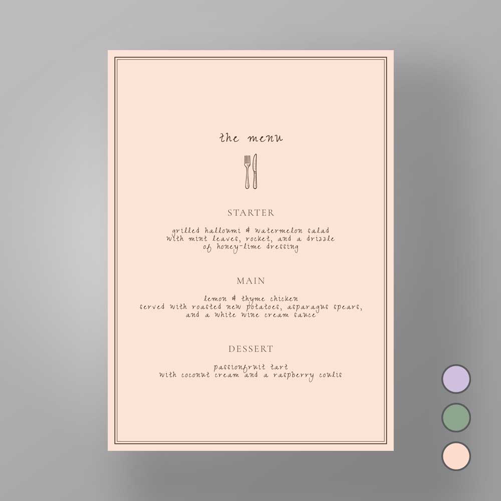 Show details for Soho Soirée - Menus