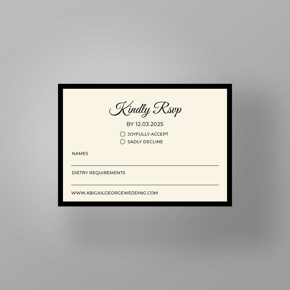 Show details for Mayfair Manor -  RSVP Card