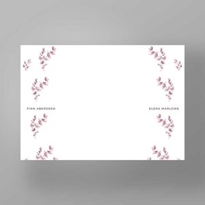 Show details for Blush Petals - Gatefold Wedding Invite