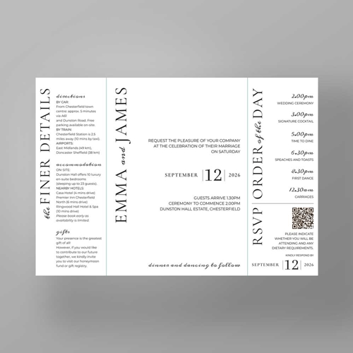 Show details for Kensington Edit - Gatefold Wedding Invite