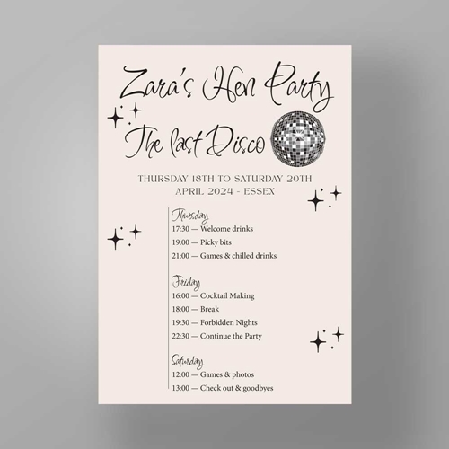 Show details for The Last Disco - Hen Party Itinerary