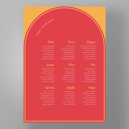 Show details for Carnaby Pop - Table Plan