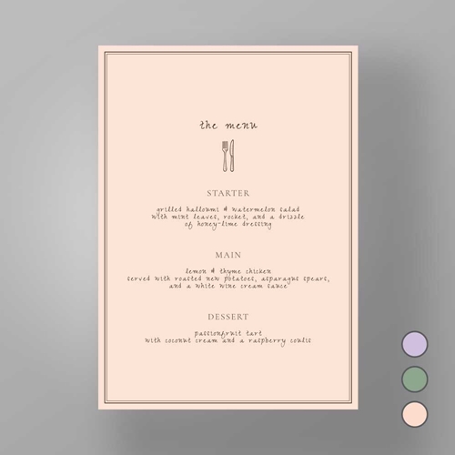 Show details for Soho Soirée - Menus