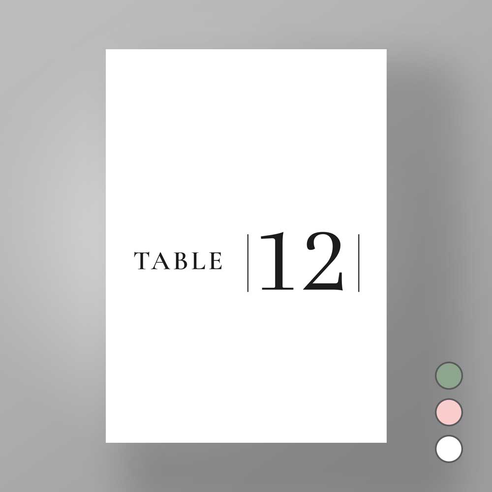 Show details for Kensington Edit - Table Numbers