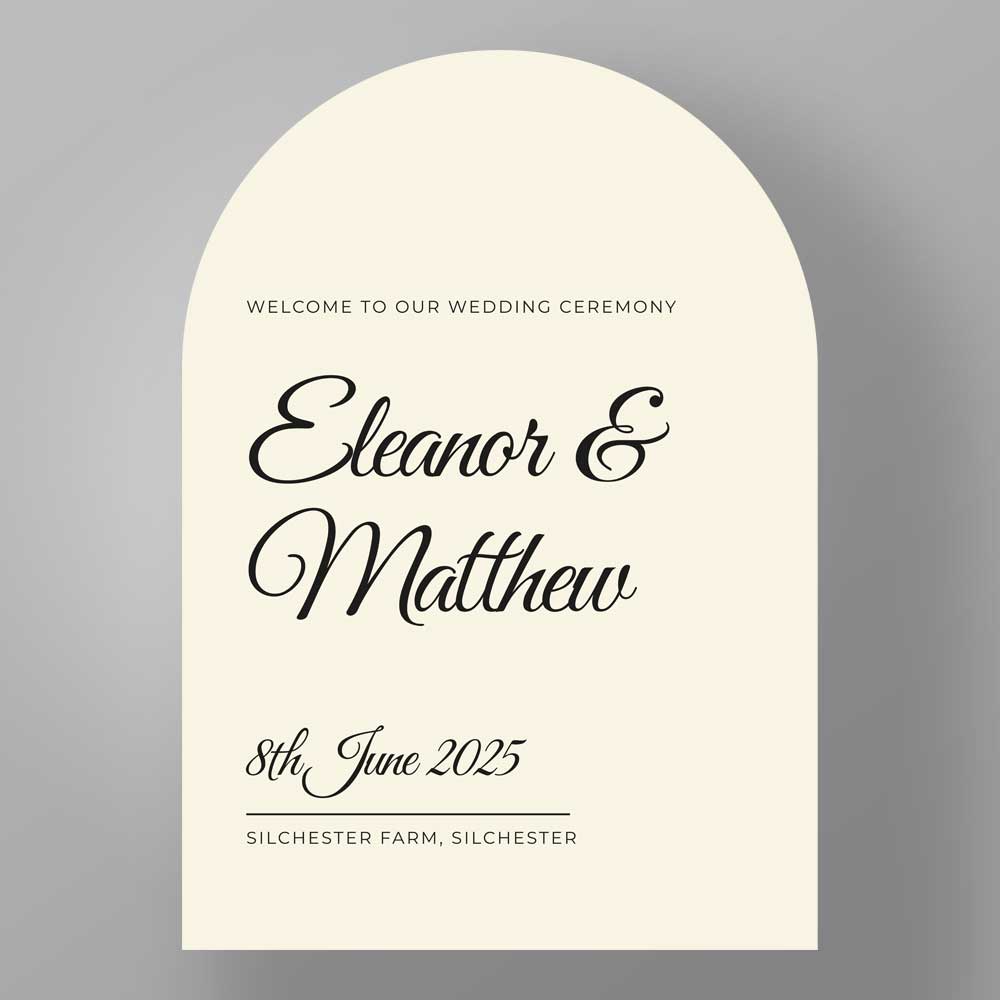 Show details for Ivory Arch - Welcome Board