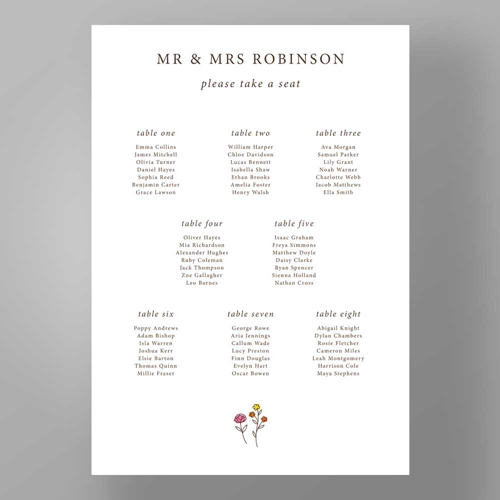 Show details for Maryleybone Muse - Table Plan