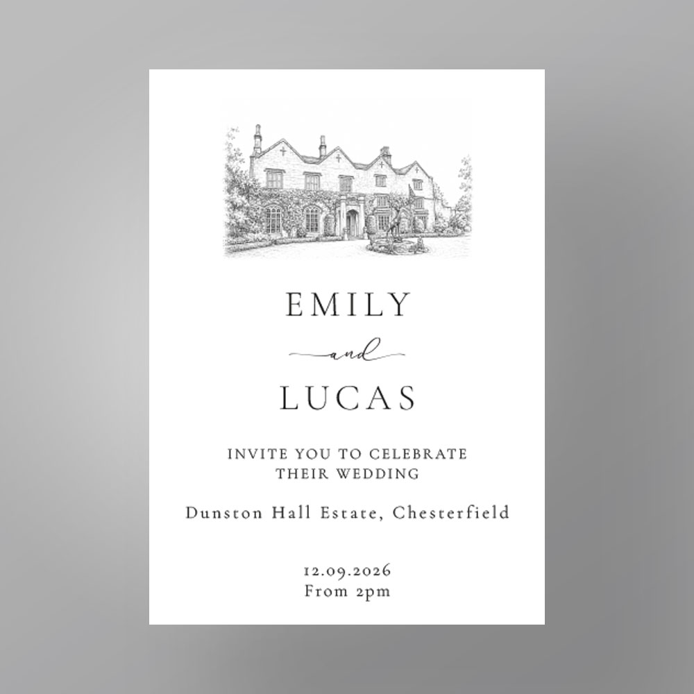 Show details for Venue Sketch - Wedding Invite