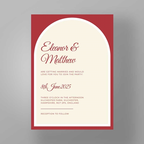 Show details for Ruby Arch - Wedding Invite