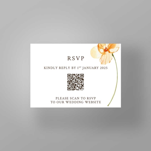 Show details for Golden Petals -  RSVP Card
