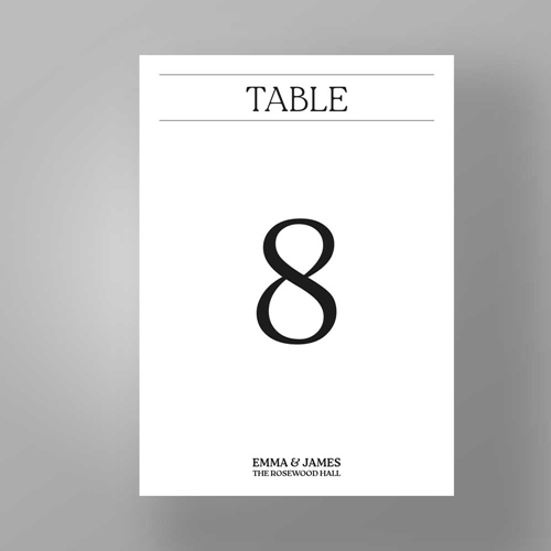 Show details for Headline Love - Table Numbers