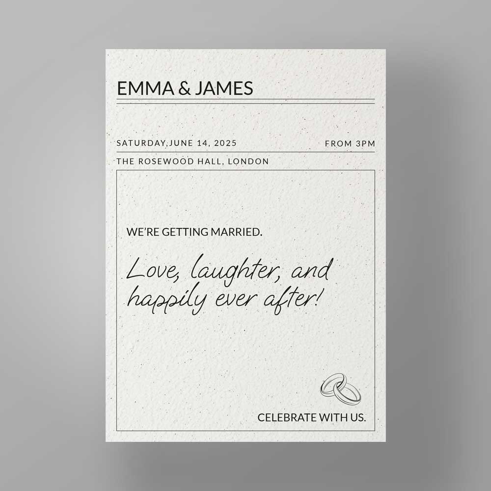 Show details for Granite Luxe - Wedding Invite