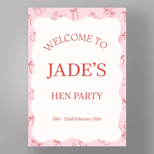 Show details for Bridal Bow - Hen Party Welcome Boards