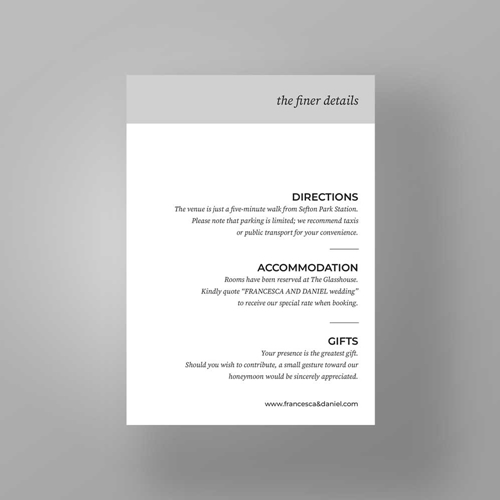 Show details for Monochrome Romance -  Details Card